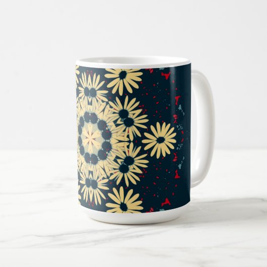 Daisy Dromen Mandala Koffiemok (Voorkant rechts)