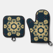 Daisy Dromen Mandala Ovenwant & Pannenlap Set (Voorkant)