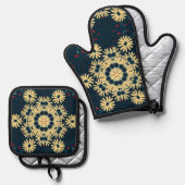 Daisy Dromen Mandala Ovenwant & Pannenlap Set (Voorkant / Achterkant)