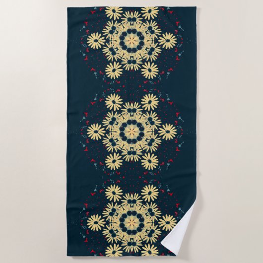 Daisy Dromen Mandala Strandlaken (Voorkant)