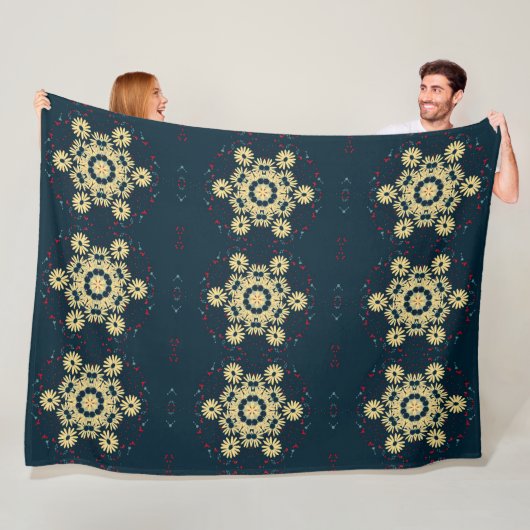 Daisy Droom Mandala Fleece Deken (In situ)