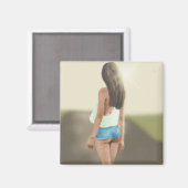 DAISY DUKES GIRL ART MAGNET (Voorkant / Achterkant)