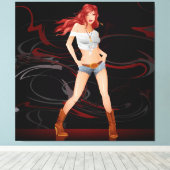 Daisy Dukes Model Wrapped Canvas (Insitu (Houten vloer))