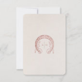 Daisy Dusty Pink Wedding Insert Art Nouveau Kaart (Achterkant)