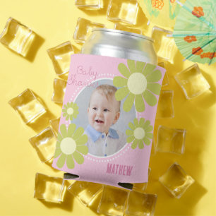 Daisy Eenvoudig Baby shower Roze Foto Blikjeskoeler