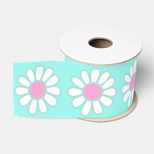 Daisy Eenvoudig Blauwgroen Grosgrain Lint (Spoel)