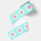Daisy Eenvoudig Blauwgroen Grosgrain Lint (Achterkant)
