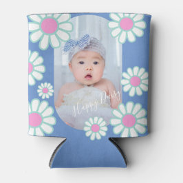 Daisy Eenvoudige Blauwe Foto Blikjeskoeler