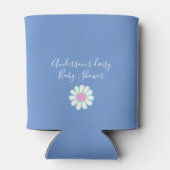 Daisy Eenvoudige Blauwe Foto Blikjeskoeler (Achterkant)