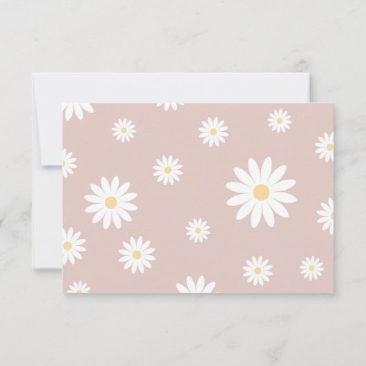 Daisy Eerste Verjaardag Dank Je Kaart Retro Daisy (Achterkant)