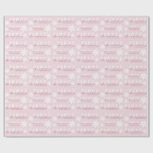 Daisy Eerste Verjaardag Roze Thema Feest Cadeaupapier (Vlak)