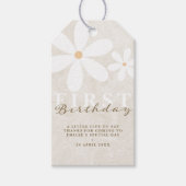 Daisy eerste verjaardag themafeest dank u cadeaulabel (Voorkant)