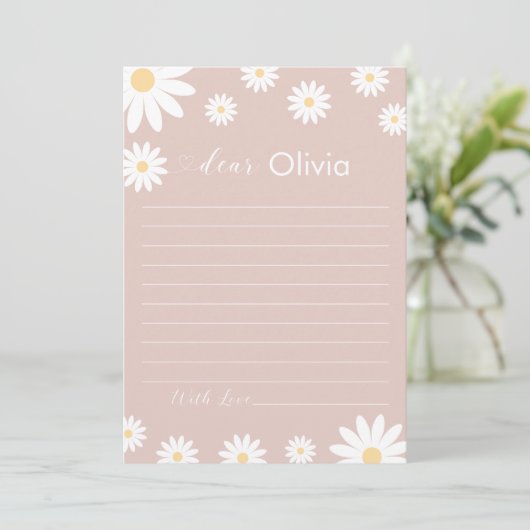 Daisy Eerste Verjaardag Tijd Capsule Kaart (Staand voorkant)