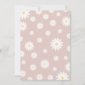 Daisy eerste verjaardag uitnodiging Boho Retro Dai (Achterkant)