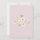 Daisy elegante Meisje Doop Uitnodiging (Achterkant)