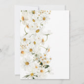 Daisy Elegante Wilde Bloem Moderne Bruidsdouche Kaart (Achterkant)