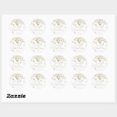 Daisy Elegante Wilde Bloem Moderne Bruidsuitnodigi Ronde Sticker (Vel)