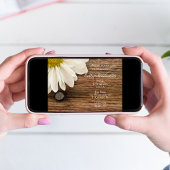 Daisy en Barn Wood Graduation Party Invitation Kaart