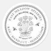  Daisy en Bee Honeycomb Honey White Label (Voorkant)