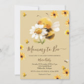Daisy en Bee Mama To Bee Baby shower Invitation Kaart (Voorkant)