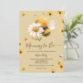 Daisy en Bee Mama To Bee Baby shower Invitation Kaart (Staand voorkant)