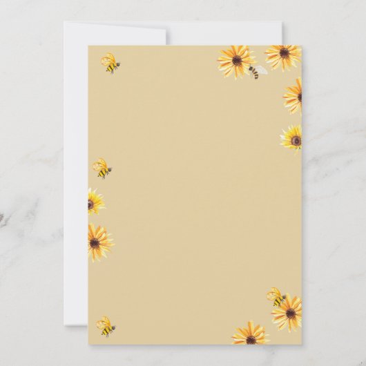 Daisy en Bee Mama To Bee Baby shower Invitation Kaart (Achterkant)