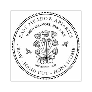  Daisy en bijenhoningraat Stempel