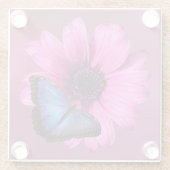 Daisy en Butterfly Glazen Onderzetter (Achterkant)