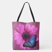 Daisy en Butterfly Tote Bag (Achterkant)