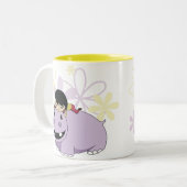 Daisy en Cookie Tweekleurige Koffiemok (Voorkant links)