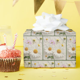 Daisy en Cosmos Bloemen op noodlijdend papier