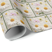 Daisy en Cosmos Bloemen op noodlijdend papier (Rol Hoek)