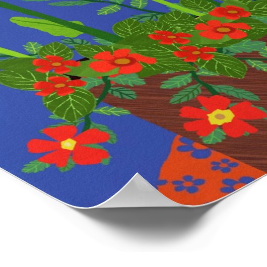 Daisy en Crimson Phlox Poster (Hoek)