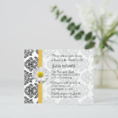 Daisy en Damask Bridal Shower Invitation Kaart (Staand voorkant)