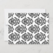 Daisy en Damask Wedding Invitation Kaart (Achterkant)