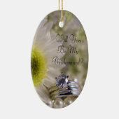 Daisy en Diamond Rings zullen mijn Bridesmaid zijn Keramisch Ornament (Rechts)