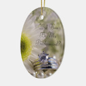 Daisy en Diamond Rings zullen mijn Bridesmaid zijn Keramisch Ornament (Links)