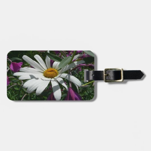 Daisy en Fireweed Wildflower Bagagelabel (Voorkant horizontaal)