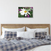 Daisy en Fireweed Wildflower Canvas Afdruk (Insitu (Slaapkamer))