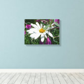 Daisy en Fireweed Wildflower Canvas Afdruk (Insitu (Houten vloer))