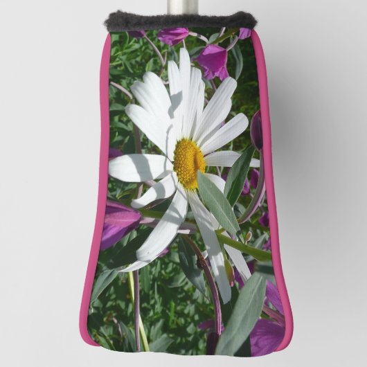 Daisy en Fireweed Wildflower Golfheadcover (Draai 90)