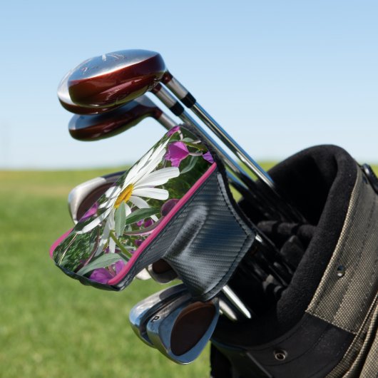 Daisy en Fireweed Wildflower Golfheadcover (Insitu)