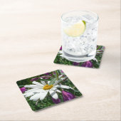 Daisy en Fireweed Wildflower Kartonnen Onderzetters (Insitu)