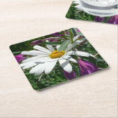 Daisy en Fireweed Wildflower Kartonnen Onderzetters (Schuin)