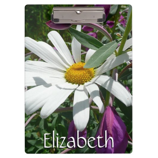 Daisy en Fireweed Wildflower Klembord (Voorkant)