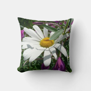 Daisy en Fireweed Wildflower Kussen