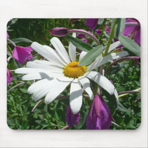 Daisy en Fireweed Wildflower Muismat