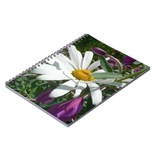 Daisy en Fireweed Wildflower Notitieboek (Linkerzijde)