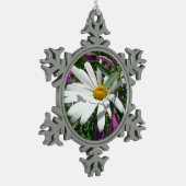 Daisy en Fireweed Wildflower Tin Sneeuwvlok Ornament (Links)