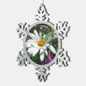 Daisy en Fireweed Wildflower Tin Sneeuwvlok Ornament (Rechts)